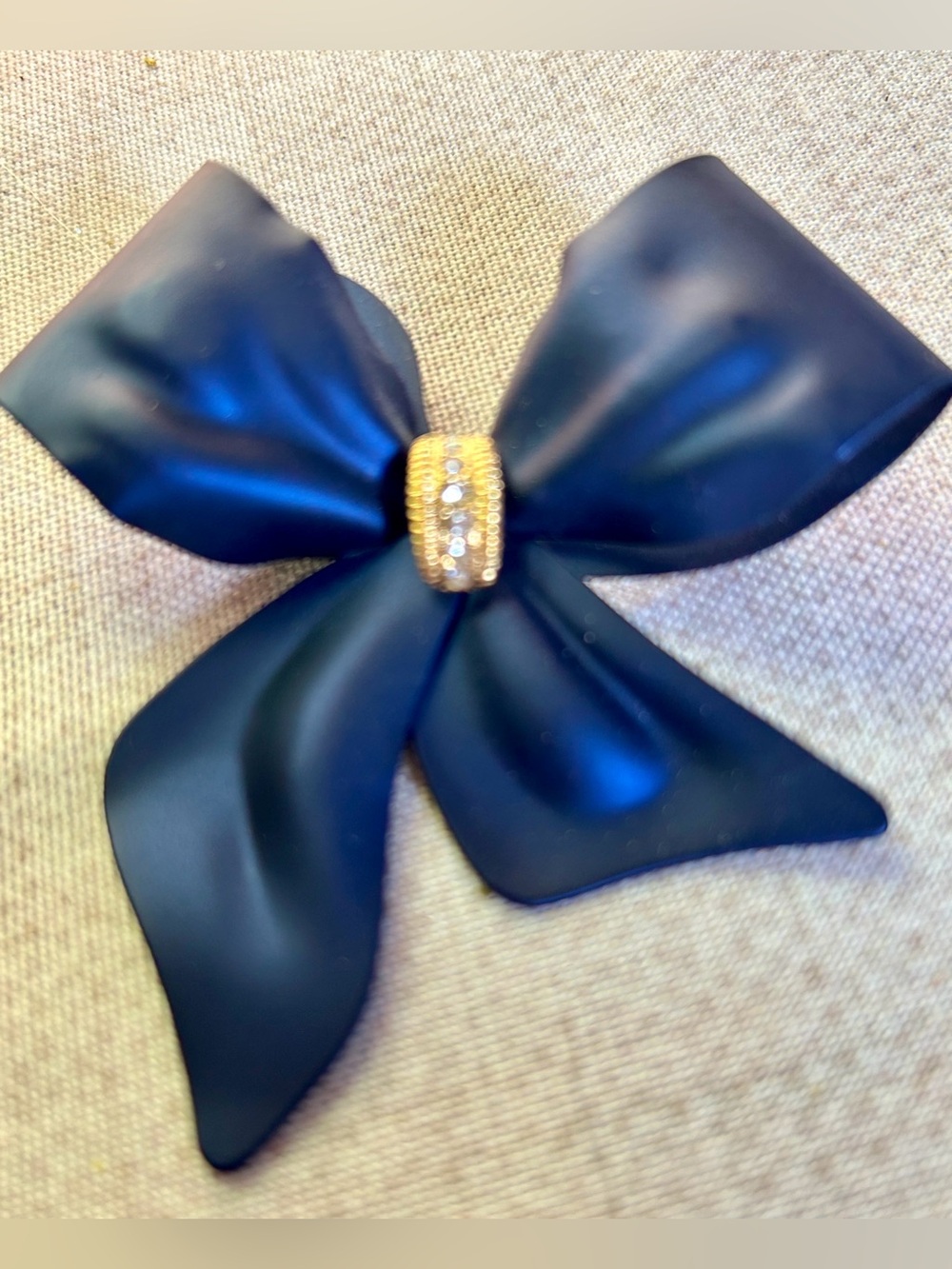 Navy Blue Bow Pin
